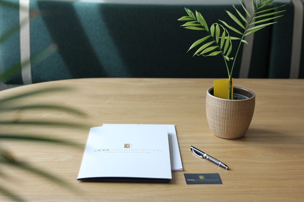 Steuerberatung Mappe Vistenkarte Stift